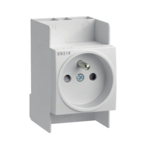 Hager Tomada para trilho DIN 10-16A 250V com pino de aterramento GPV-401-193