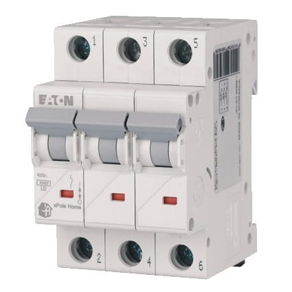Disjuntor de sobrecorrente Eaton C 40A 3P 6kA HN-C40/3 xPole Home GPV-401-213