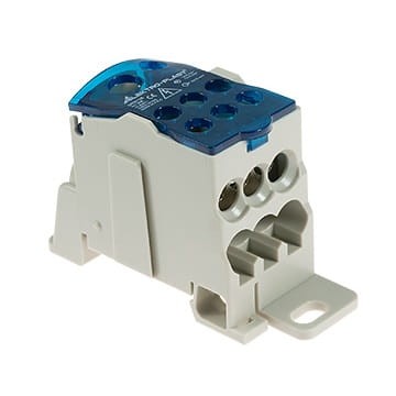 ELEKTRO-PLAST Bloco de interruptores 1 pólo 125A TH35 azul UKK-125 GPV-401-214