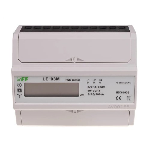 F&F FILIPOWSKI Contador de eletricidade trifásico 100A LE-03M GPV-401-215
