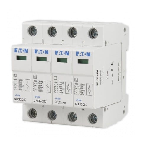 Eaton Dispositivo de proteção contra surtos Tipo 2 (C) 4P 20kA 1,4kV GPV-401-226