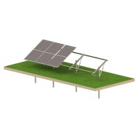 Kit Solar T1V Strong – estrutura fotovoltaica de solo para 6 painéis