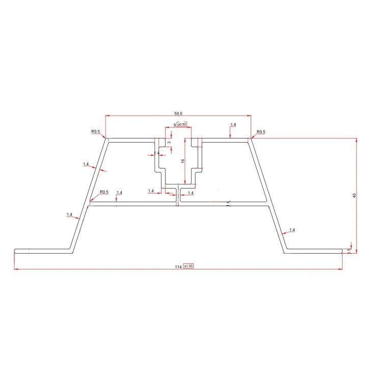 Ponte Trapezoidal 60cm H-40 em EPDM para Telhados em Chapa Trapezoidal PV-02-03-03 (2)