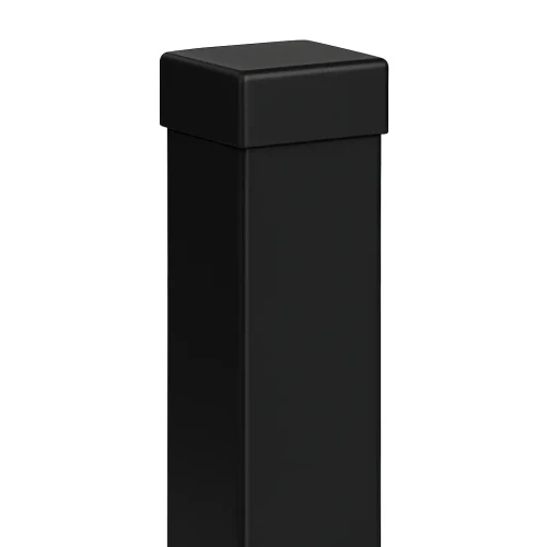 Poste de vedação 80x80x2 mm, comprimento 2,4 m, preto GPV-700-74 (1)