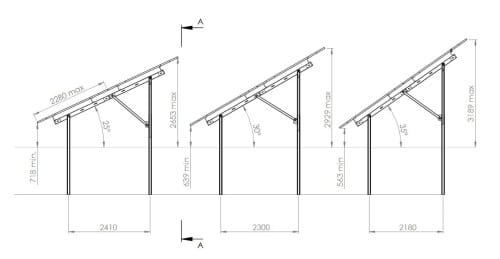 Estrutura de solo fotovoltaica Strong 8 painéis - Sistema de montagem N2V GPV-N2V-S8 (4)