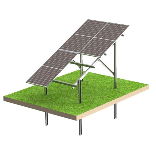 Estrutura de solo fotovoltaica Ultra Strong 4 painéis - Sistema de montagem N2V GPV-N2V-US4 (1)