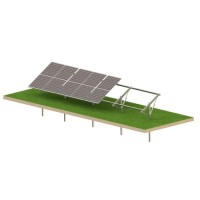 Kit Solar T1V Strong – estrutura fotovoltaica de solo para 8 painéis