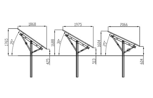 Estrutura de solo fotovoltaica Strong 8 painéis - Sistema de montagem T1V GPV-T1V-S8 (2)