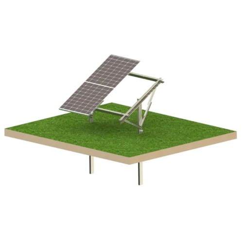 Estrutura de solo fotovoltaica Ultra Strong 2 painéis - Sistema de montagem T1V GPV-T1V-US2 (1)