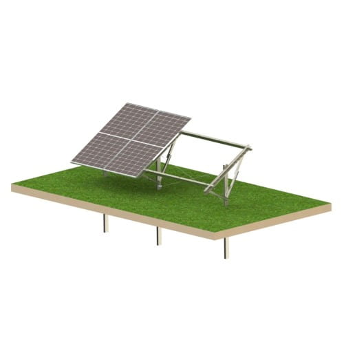 Estrutura de solo fotovoltaica Ultra Strong 4 painéis - Sistema de montagem T1V GPV-T1V-US4 (1)