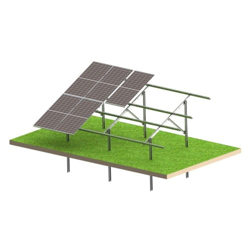 Kit Solar N2V Light - estrutura fotovoltaica de solo para 12 painéis GPV-N2V-L12 (1)