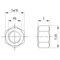 Porca sextavada M6 DIN 934 A4-80 000-060 (2)