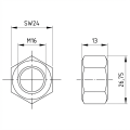 Porca sextavada M16 DIN 934 A4-80 000-073 (3)