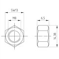 Porca sextavada M8 DIN 934 A4-80 000-063 (3)