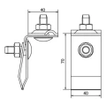 Suporte universal para chapa de aço galvanizado galvanicamente 000-157 (2)