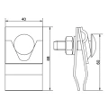 Suporte para rebite aço galvanizado galvanicamente 000-158 (2)