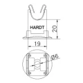 Poste baixo para arame com base de plástico h=20mm aço inoxidável resistente a ácidos 000-149 (2)