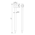 Estaca de fixação com bloqueio l=35cm aço galvanizado eletroliticamente 000-162 (2)