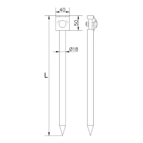 Estaca de fixação com bloqueio l=35cm aço galvanizado eletroliticamente 000-162 (2)