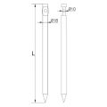 Âncora de cravação simples l=35cm aço galvanizado galvanicamente 000-164 (2)