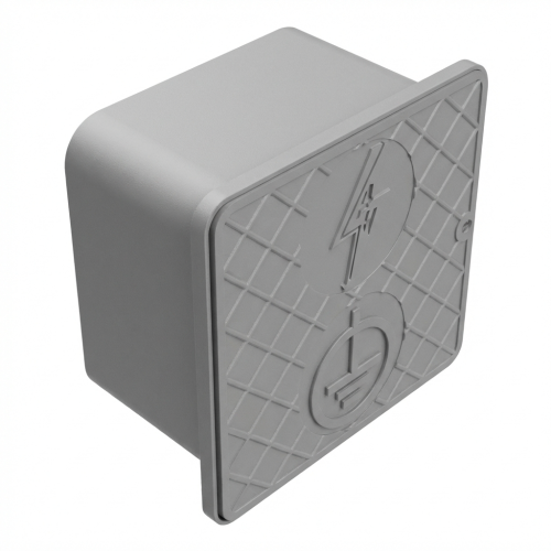 Caixa de controlo de parede 150x150x100mm em plástico cinzenta 000-173 (1)