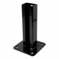 Base para poste de vedação 60x40 preta RAL 9005 galvanizada 000-153 (1)