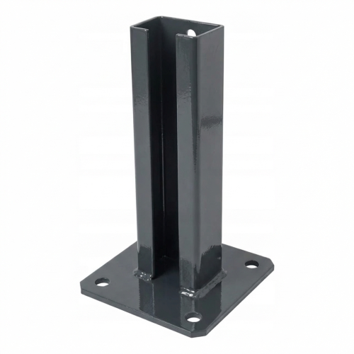 Base para poste de vedação 60x40 antracite RAL 7016 galvanizada 000-152 (1)