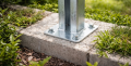 Base para poste de vedaçao 60x40 galvanizada 000-151 (3)