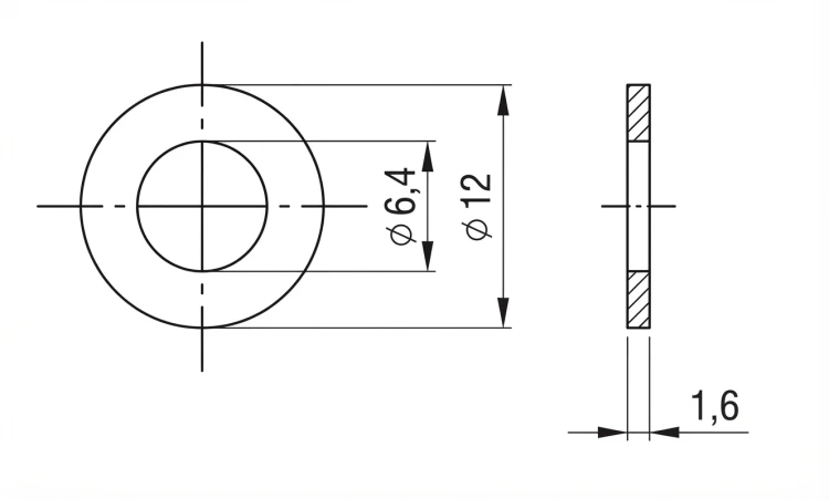 Anilha M6 DIN 125 A2 140 HV 6.4 - 1000 peças 000-078 (2)