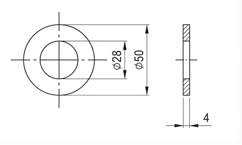 Anilha M27 DIN 125 A2 140 HV 28 - 50 peças 000-167 (2)