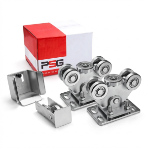 Conjunto de rodízios para portões deslizantes autoportantes + acessórios KIT para trilho 70