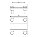 Conector de terra 2 placas haste ; B até 40 mm, ø 20 mm PV-24-03 (2)