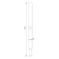 Varão de terra dobrável - cone Morse; Ø 16x1500 mm /OG/ PV-23-01 (3)