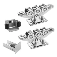 Kit de carrinhos para portões deslizantes autoportantes 8 rodas + acessórios KIT para calha 80