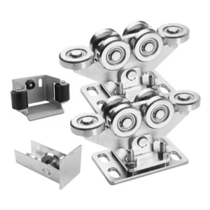 Pacote de carrinhos 80 (6 rolos) + acessórios KIT para portões deslizantes autoportantes