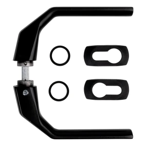 Puxador de aço preto 125×80 mm