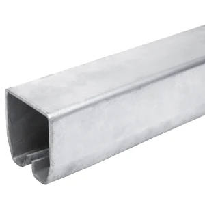 Calha para portões suspensos 50x46x2,0 mm, comprimento 2,9 m, galvanizada