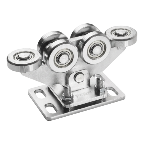 Carrinho de rodagem para portões deslizantes autoportantes 80/6 rolos de aço 000-254 (1)