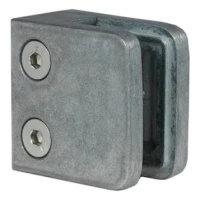 Suporte para vidro 45x45x26 mm, vidro 6-10,76 mm, zamak, sistema plano, em bruto