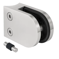 Suporte para vidro 50x40x26 mm com pino, vidro 6-10,76 mm, AISI 304, sistema 42,4 mm, acetinado