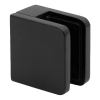 Fixação pontual para vidro 45x45x26 mm, preto, vidro 6-10,76 mm, zamak, sistema plano, pintado