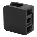 Fixação pontual para vidro 45x45x26 mm, preto, vidro 6-10,76 mm, zamak, sistema plano, pintado 000-286 (2)