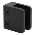 Fixação pontual para vidro 45x45x26 mm, preto, vidro 6-10,76 mm, zamak, sistema plano, pintado 000-286 (3)