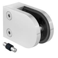 Suporte para vidro 50x40x26 mm. pin, vidro 6-10,76 mm, AISI 304, sistema plano, acetinado