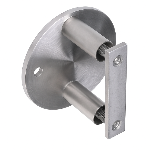 Fixação lateral de poste fi 42,4 mm para tubo fi 100 mm AISI 304 acetinado 000-299 (1)