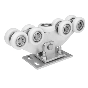 Carrinho de correr 80 de 9 rolos em plástico para portão deslizante