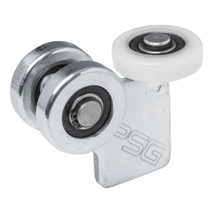 Carrinho de 3 rodas para portões suspensos para perfil 60x60 mm 2 rodas de aço + 1 roda de plástico