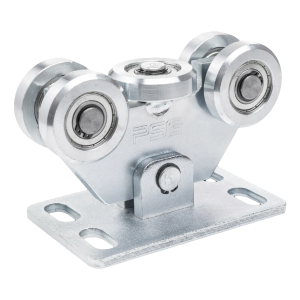 Carrinho de correr de portão 80 para portão deslizante – 5 rodas, rodas de aço