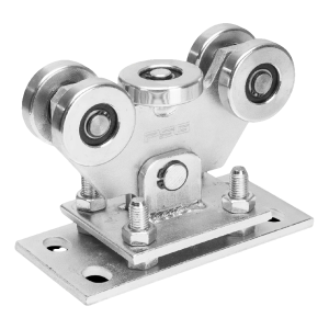 Carrinho de correr de portão 80 para portão deslizante com 5 rolos de aço regulável