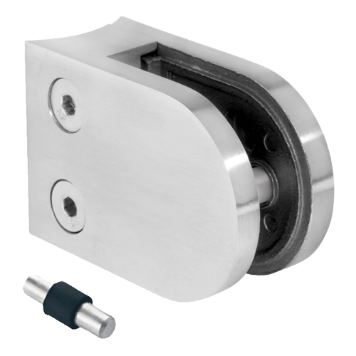 Suporte para vidro 50x40x26 mm com pino, vidro 6-10,76 mm, AISI 304, sistema 42,4, brilho 000-264 (1)